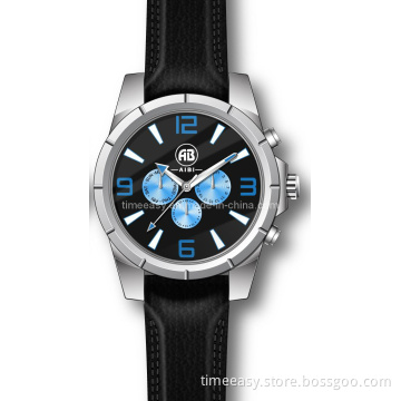 Alloy Watch Leather Strap Fashion Sport Watch